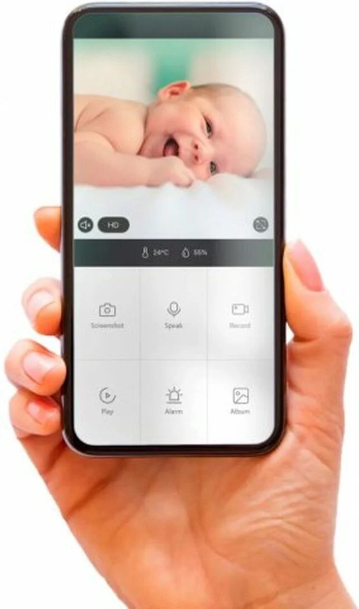 Alecto Wifi Camera Babymonitor Babyfoon | Zwart - Afbeelding 8