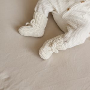 Babyslofjes merinowol ecru