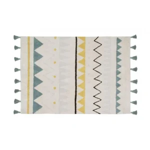 Lorena Canals machinewasbaar tapijt 120x160cm Azteca Natural Vintage Blue